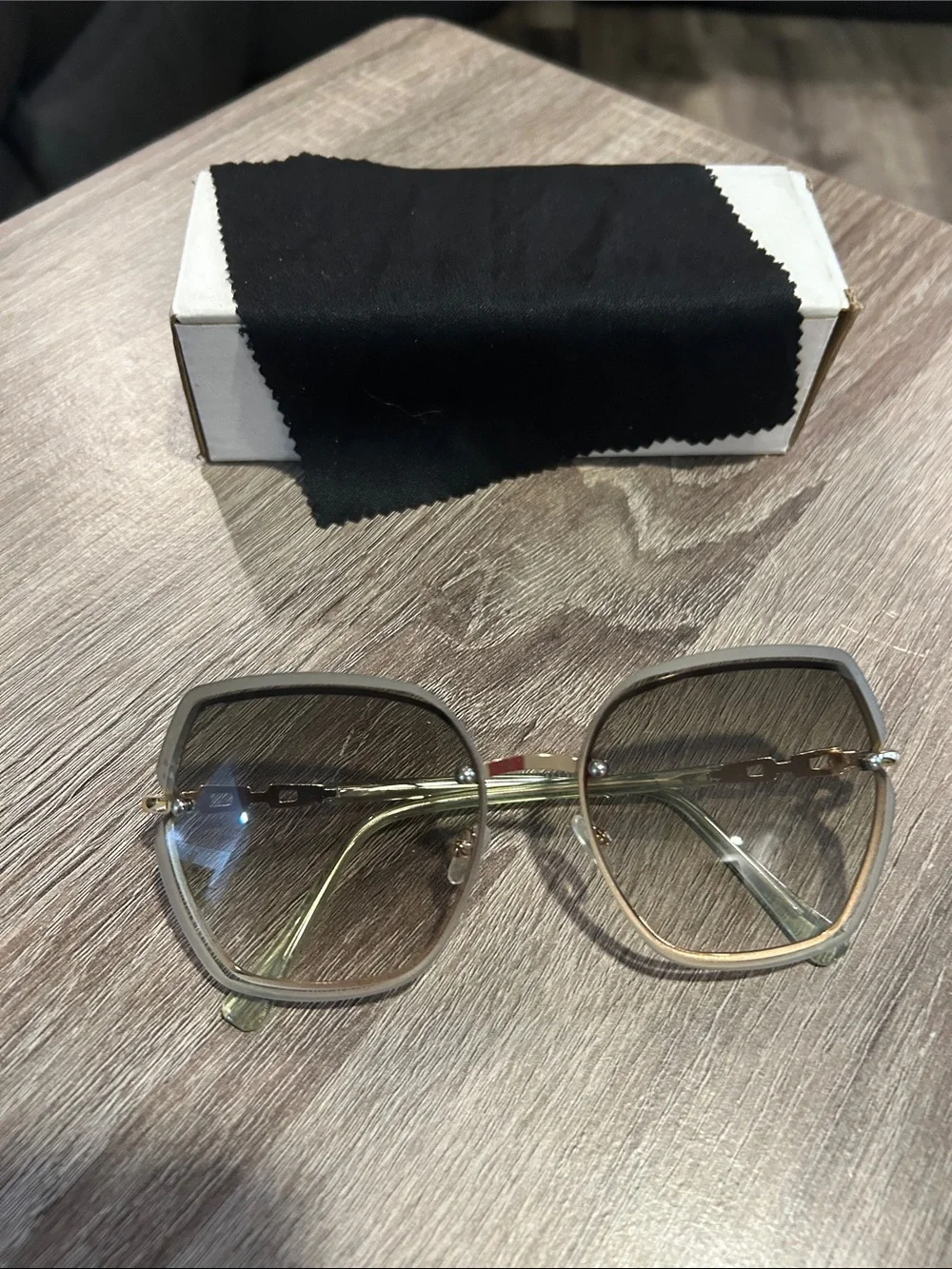 Gold Metal Frame Men's Sunglasses - Gold Lens never worn